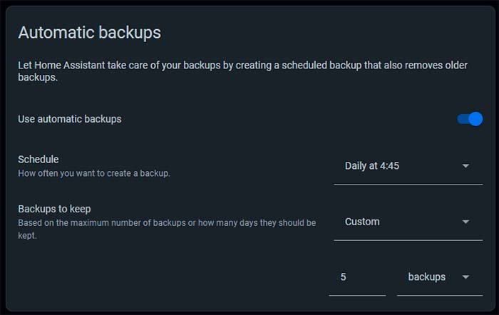 automatic backups