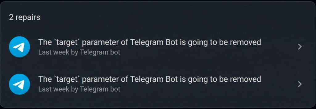 update telegram bot home assistant