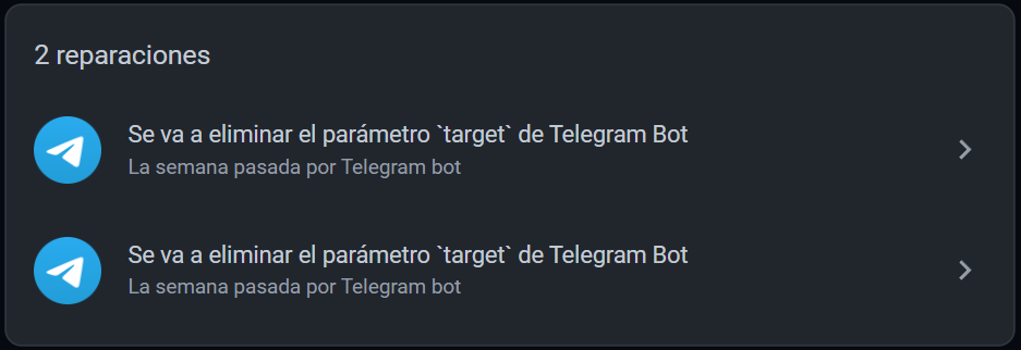actualizar Telegram Bot en Home Assistant