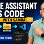 Home Assistant connected to Visual Studio Code using Samba to edit the config folder.