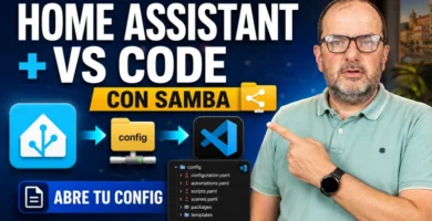 Home Assistant conectado a Visual Studio Code usando Samba para editar la carpeta config.