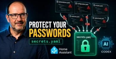 Protect Home Assistant passwords with secrets.yaml and Codex