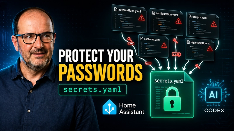 Protect Home Assistant passwords with secrets.yaml and Codex