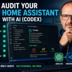 Safe Home Assistant audit with AI and Codex to detect hidden errors, automations, entities, secrets, logs, integrations, and recorder issues before making changes
