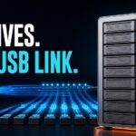 Nine-drive DAS connected through one USB link