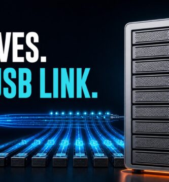 Nine-drive DAS connected through one USB link