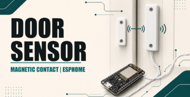 Magnetic door contact with ESPHome