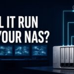 Three IP cameras recording to a NAS with the text will it run on your NAS