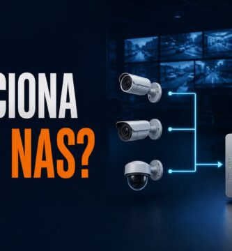 Tres cámaras IP enviando vídeo a un NAS y el texto funciona en tu NAS