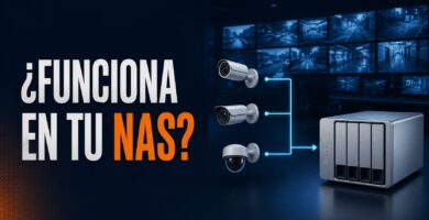 Tres cámaras IP enviando vídeo a un NAS y el texto funciona en tu NAS