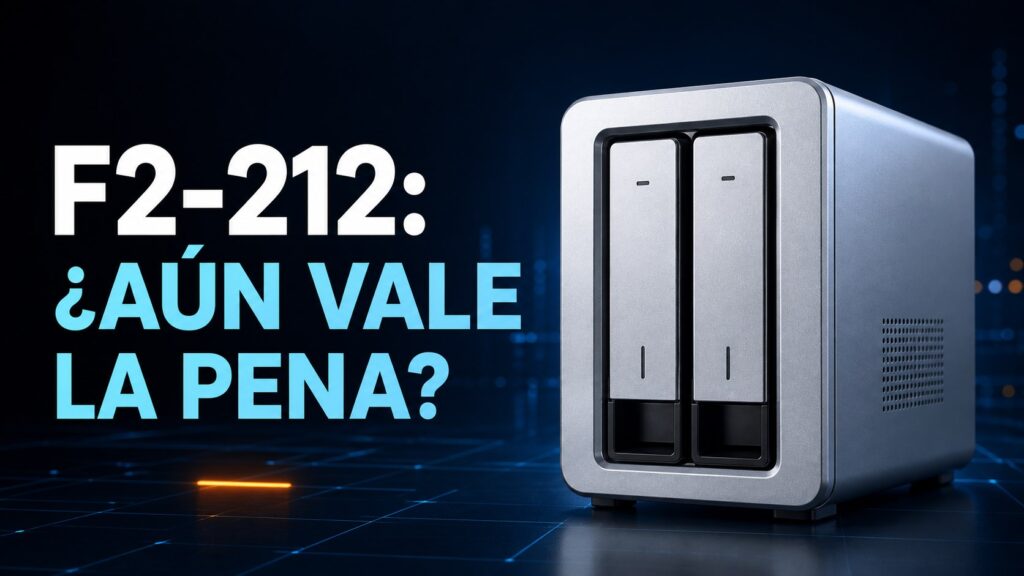 NAS de dos bahías con el texto F2-212 aún vale la pena