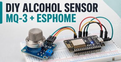 Sensor de vapores de alcohol MQ-3 conectado a un ESP8266 con ESPHome