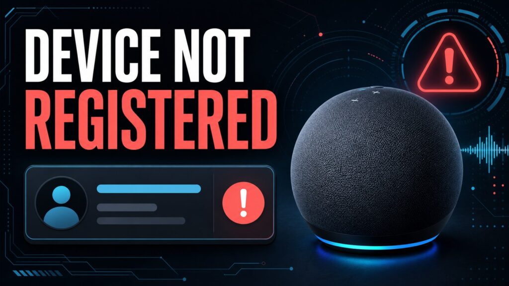 Alexa troubleshooting: Alexa Device Is Not Registered: Causes and Fixes
