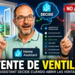 Asistente de ventilación en Home Assistant comparando el aire interior y exterior