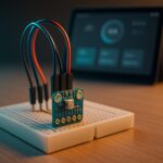 BME280 sensor module connected for Arduino and ESPHome environmental monitoring
