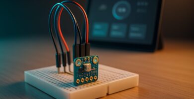 BME280 sensor module connected for Arduino and ESPHome environmental monitoring