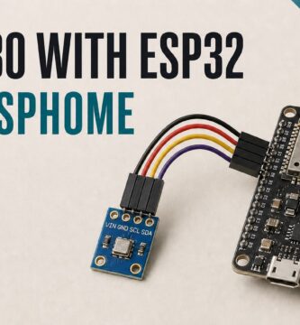 BMP280 module connected to an ESP32 over I2C for ESPHome