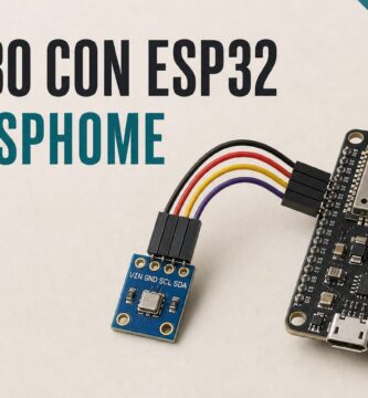 MÃ³dulo BMP280 conectado a un ESP32 mediante I2C para ESPHome