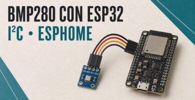 Módulo BMP280 conectado a un ESP32 mediante I2C para ESPHome