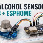 DIY MQ-3 alcohol-vapor sensor connected to an ESP8266 for ESPHome