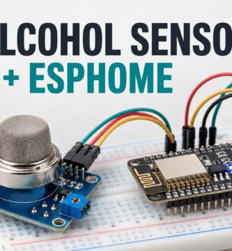 DIY MQ-3 alcohol-vapor sensor connected to an ESP8266 for ESPHome