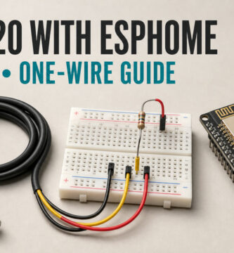 DS18B20 probe connected to an ESP8266 with a 4.7 kiloohm pull-up resistor