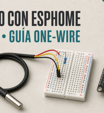Sonda DS18B20 conectada a un ESP8266 con resistencia pull-up de 4,7 kiloohmios