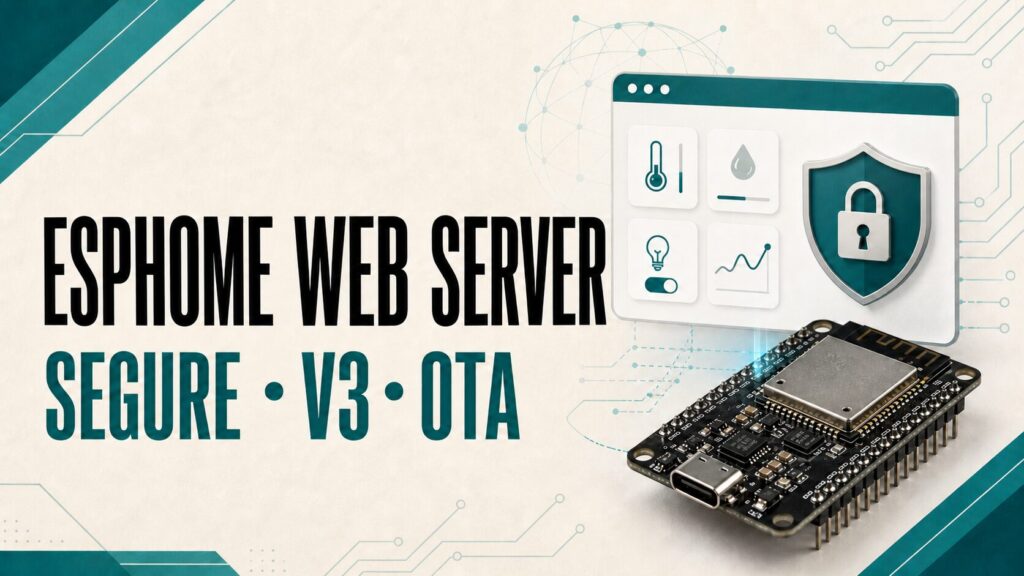 ESP32 with ESPHome Web Server v3 protected by authentication and OTA