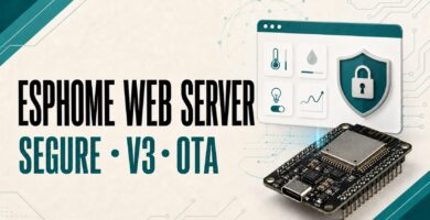 ESP32 with ESPHome Web Server v3 protected by authentication and OTA