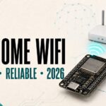 ESP32 connected to a router through secure ESPHome WiFi with roaming