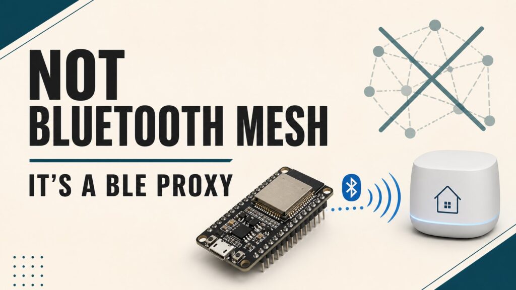 ESP32 forwarding Bluetooth Low Energy to Home Assistant with the text not Bluetooth Mesh