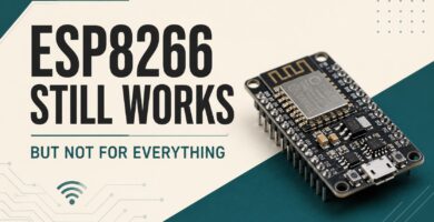 ESP8266 board with the text still works, but not for everything