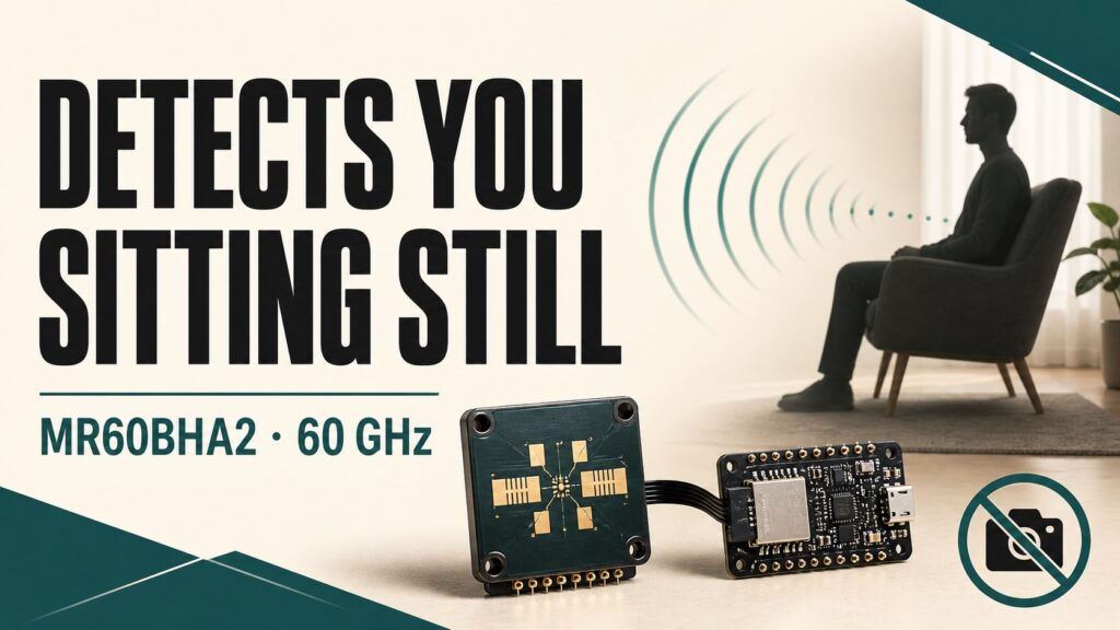 MR60BHA2 mmWave radar detecting a seated person without using a camera