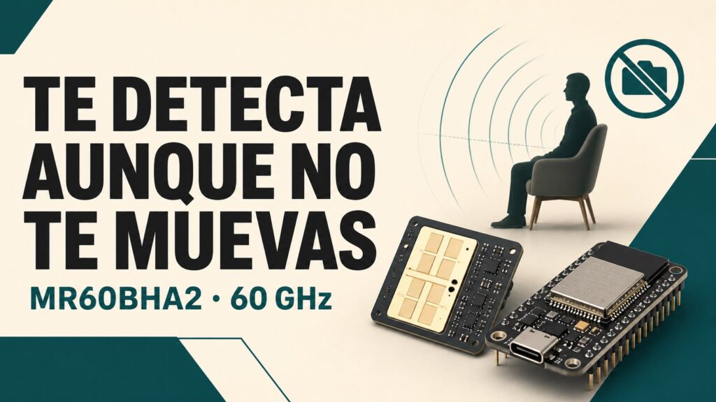 Radar mmWave MR60BHA2 detectando a una persona sentada sin utilizar cámara