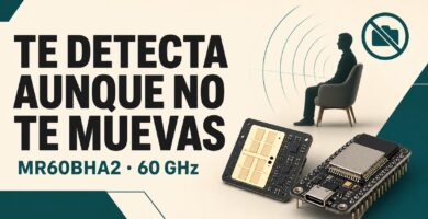Radar mmWave MR60BHA2 detectando a una persona sentada sin utilizar cámara