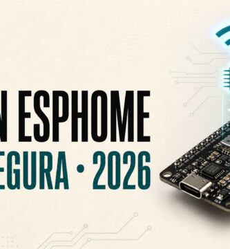 Placa ESP32 recibiendo una actualización OTA inalámbrica con ESPHome