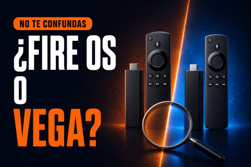 Comparación visual para identificar Fire OS o Vega OS en un Fire TV
