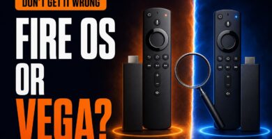 Visual comparison for identifying Fire OS or Vega OS on Fire TV