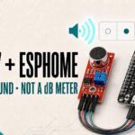 KY-037 module connected to an ESP8266 board for sound detection with ESPHome