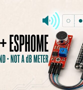 KY-037 module connected to an ESP8266 board for sound detection with ESPHome