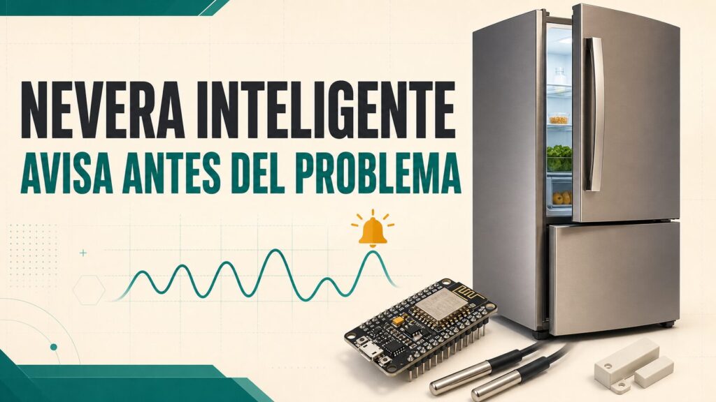 Refrigerador inteligente monitorizado con ESP8266, dos sondas DS18B20 y sensores de puerta