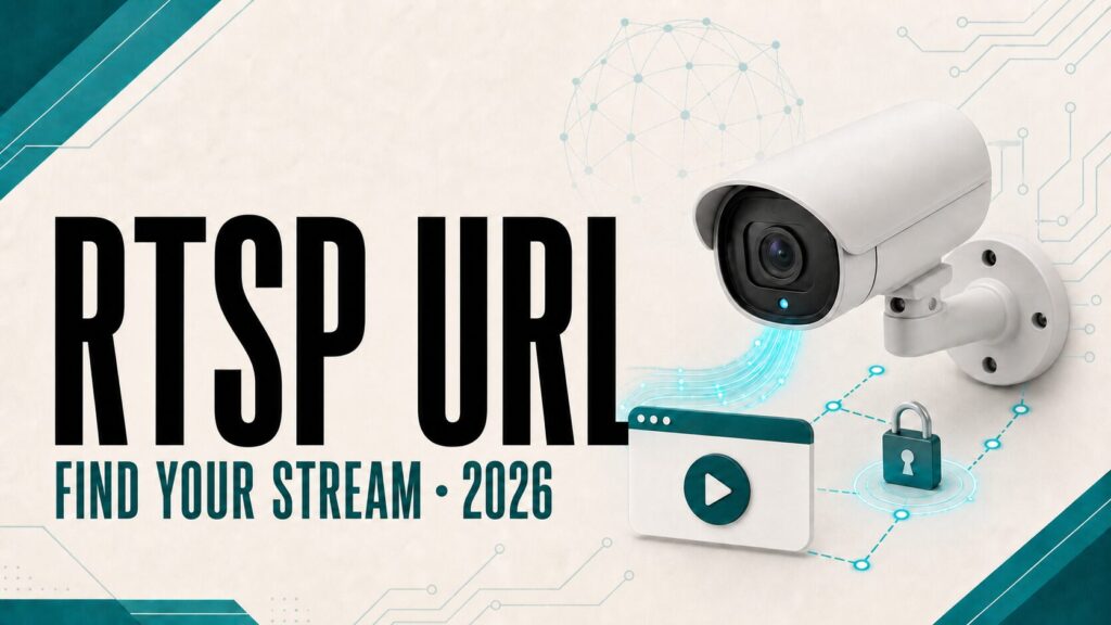 IP camera connected through an RTSP URL to a local video player