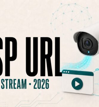 IP camera connected through an RTSP URL to a local video player