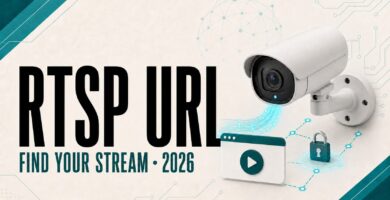 IP camera connected through an RTSP URL to a local video player