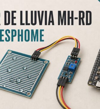 Sensor de lluvia MH-RD conectado a un ESP32 para ESPHome