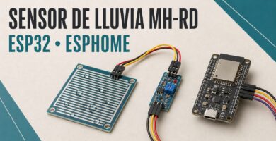 Sensor de lluvia MH-RD conectado a un ESP32 para ESPHome