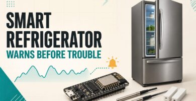 Smart refrigerator monitored by an ESP8266 with two DS18B20 probes and door sensors