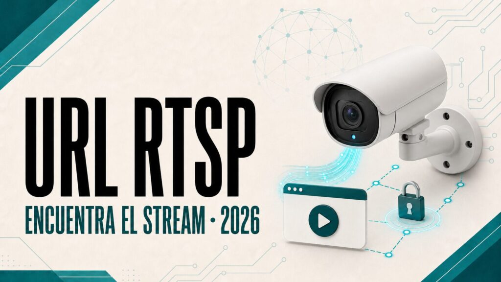 Cámara IP conectada mediante una URL RTSP a un reproductor de vídeo local