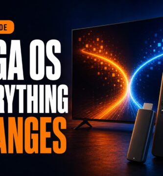 Fire TV with Vega OS and the words Everything changes