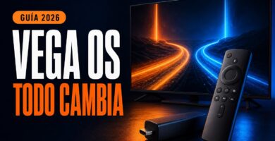 Fire TV con Vega OS y el texto Todo cambia